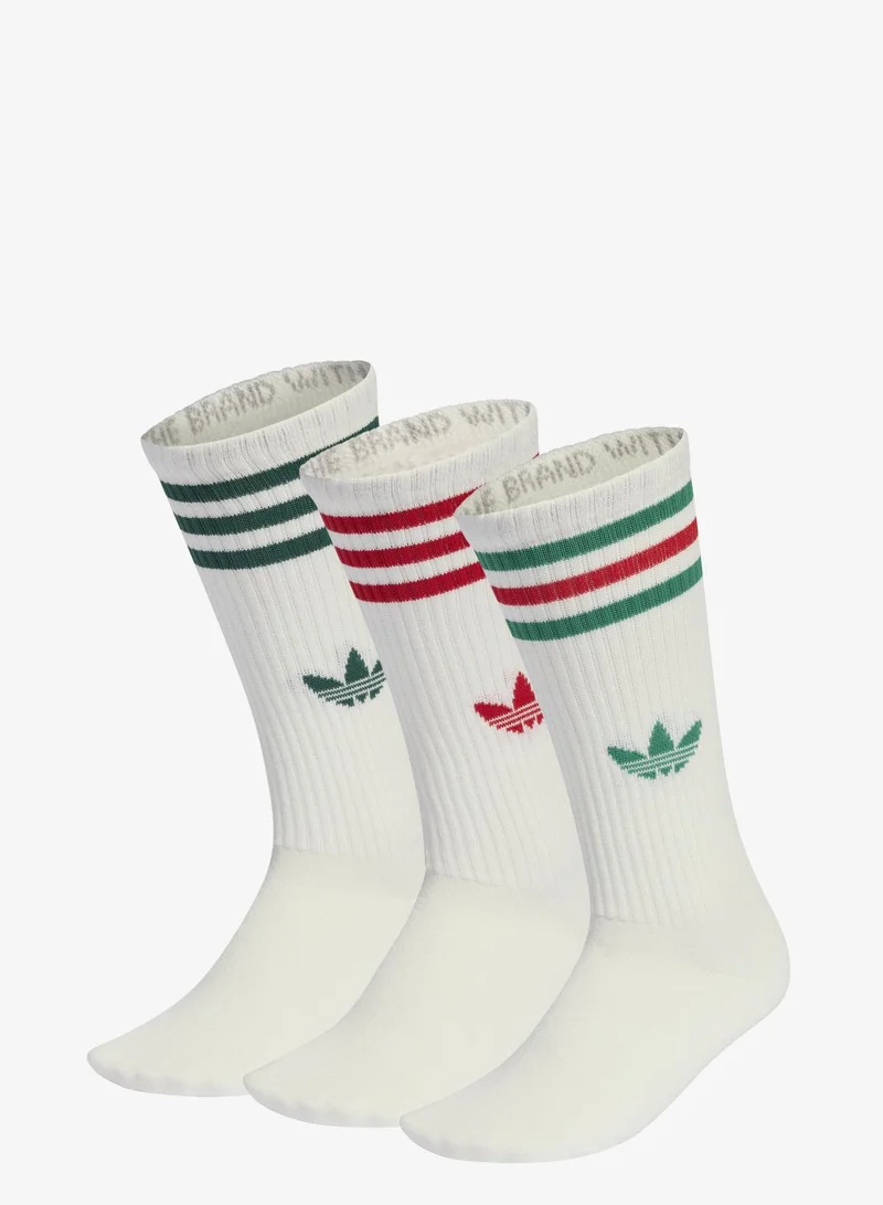 adidas Originals 3-Stripes High Crew Socks 3 Pairs